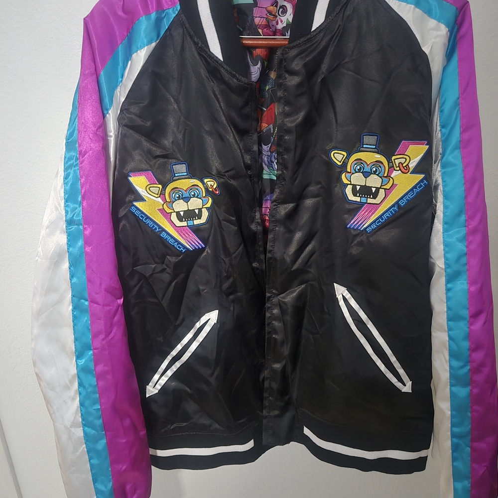 Black and Purple Bomber Jacket